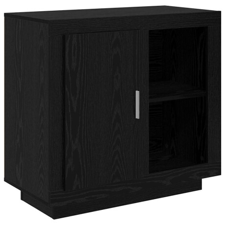 vidaXL Dressoir Zwart eiken 40 x 80 x 75 cm Bewerkt hout afbeelding2 - 1