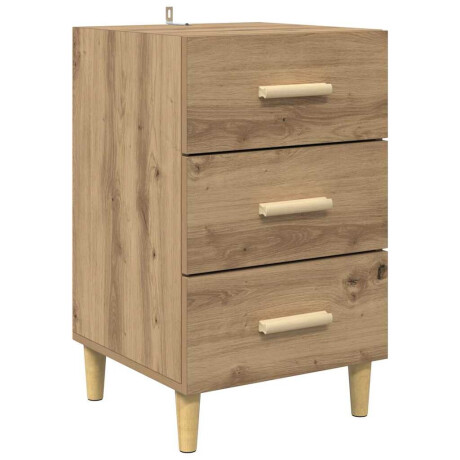 vidaXL Nachtkastje met lade artisanaal eikenkleurig 40 x 40 x 66 cm afbeelding2 - 1