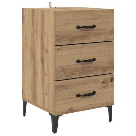 vidaXL Nachtkastje met lade artisanaal eikenkleurig 40 x 40 x 66 cm afbeelding2 - 1