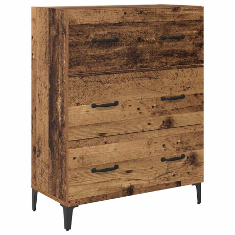 vidaXL Dressoir Oud hout 34 x 69,5 x 90 cm Bewerkt hout afbeelding2 - 1
