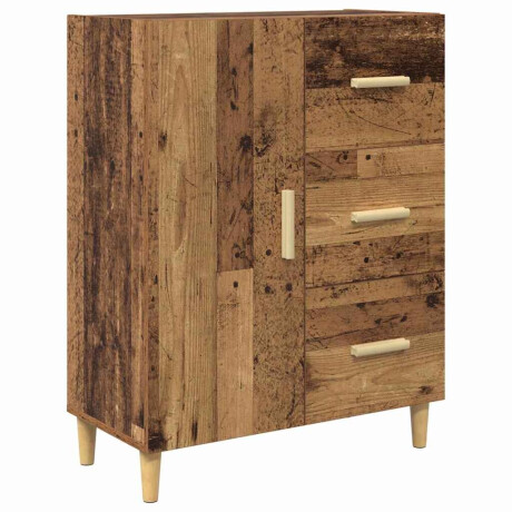 vidaXL Dressoir met lade Oud hout 34 x 69,5 x 90 cm Bewerkt hout afbeelding2 - 1