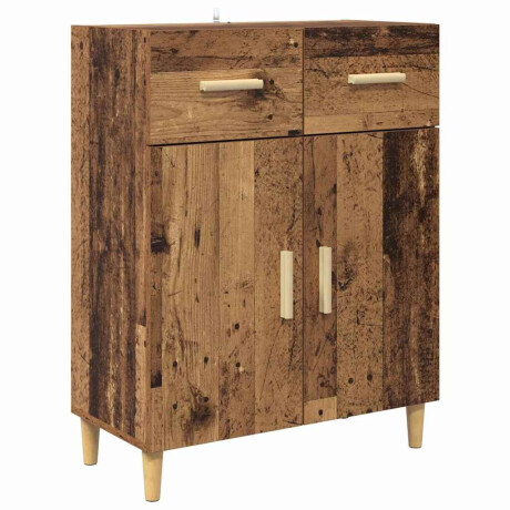 vidaXL Dressoir met lade Oud hout 34 x 69.5 x 89 cm Bewerkt hout afbeelding2 - 1