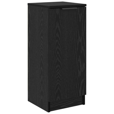vidaXL Dressoir Zwart Eiken 30 x 30 x 70 cm Bewerkt hout afbeelding2 - 1