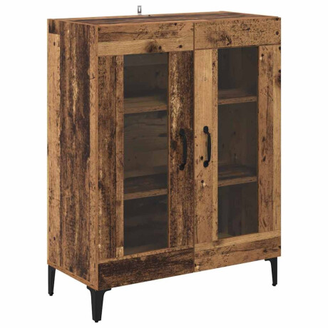 vidaXL Dressoir Oud Hout 69,5 x 34 x 90 cm Gemonteerd hout en ijzer afbeelding2 - 1