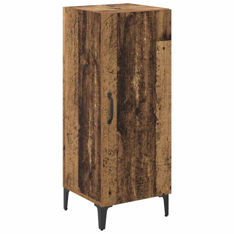 vidaXL Dressoir Wandgemonteerd Oudhout 34,5 x 34 x 90 cm Bewerkt hout afbeelding2 - 1