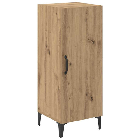 vidaXL Dressoir Artisan Eiken 34,5 x 34 x 90 cm Bewerkt hout afbeelding2 - 1