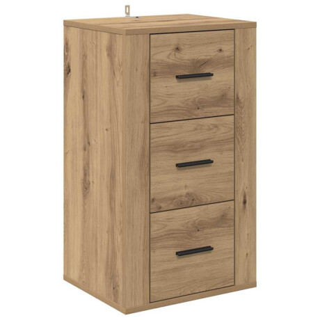 vidaXL Dressoir met lade Artisan Eiken 40 x 33 x 70 cm Bewerkt hout afbeelding2 - 1