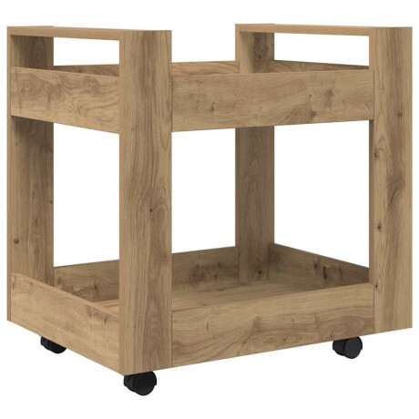 vidaXL Bureau Trolley Artisan Eiken 60 x 45 x 60 cm Bewerkt hout afbeelding2 - 1