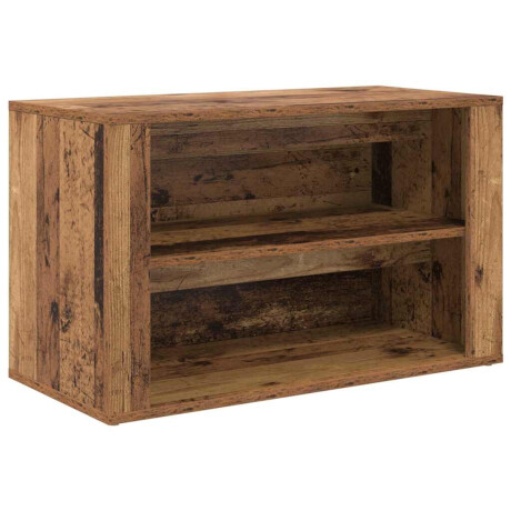 vidaXL Schoenenrek met plank Oud hout 75 x 35 x 45 cm Bewerkt hout afbeelding2 - 1