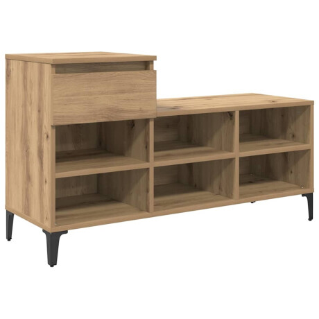 vidaXL Schoenenkast met lade artisanaal eikenkleurig 102 x 36 x 60 cm afbeelding2 - 1