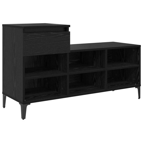 vidaXL Schoenenkast met lade Zwart eiken 102 x 36 x 60 cm Bewerkt hout afbeelding2 - 1