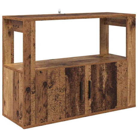 vidaXL Dressoir Oud hout 80 x 30 x 60 cm Bewerkt hout afbeelding2 - 1