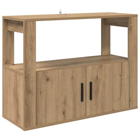 vidaXL Dressoir artisanaal eikenkleurig 80 x 30 x 60 cm Bewerkt hout afbeelding2 - 1