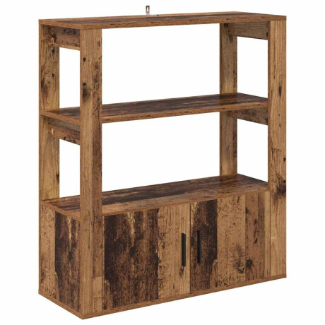 vidaXL Dressoir Oud hout 30 x 80 x 90 cm Bewerkt hout afbeelding2 - 1
