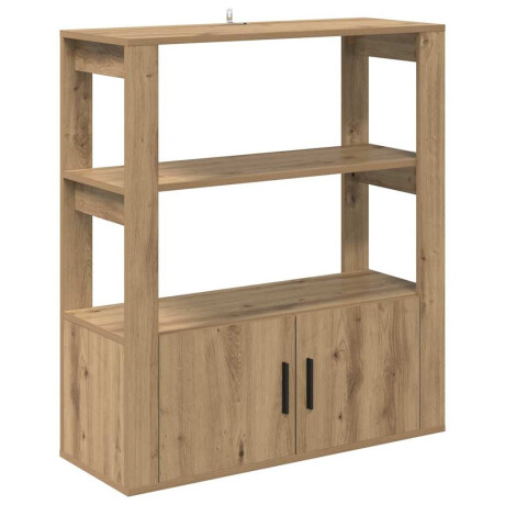 vidaXL Dressoir artisanaal eikenkleurig 30 x 80 x 90 cm Bewerkt hout afbeelding2 - 1