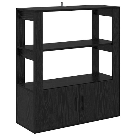 vidaXL Dressoir Zwart eiken 30 x 80 x 90 cm Bewerkt hout afbeelding2 - 1