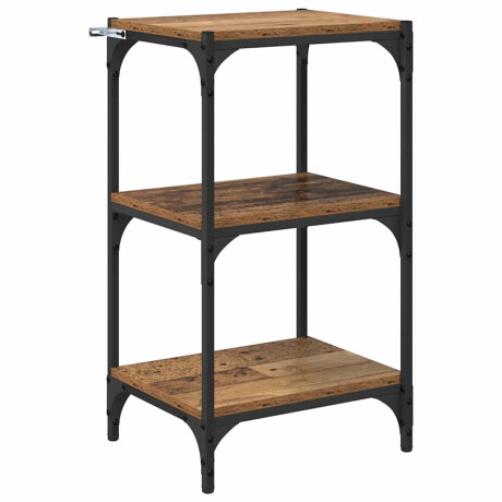 vidaXL Boekenkast Oud hout 40 x 33 x 70,5 cm Gemonteerd hout en ijzer afbeelding2 - 1