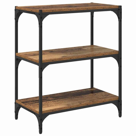 vidaXL Boekenkast Oud hout 60 x 33 x 70,5 cm Gemonteerd hout en ijzer afbeelding2 - 1
