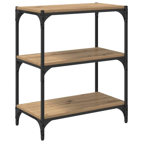vidaXL Boekenkast artisanaal eikenkleurig 60 x 33 x 70,5 cm afbeelding2 - 1