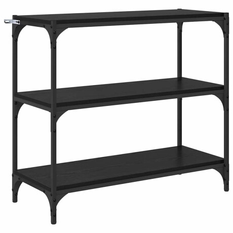 vidaXL Boekenkast Zwart Eiken 80 x 33 x 70,5 cm afbeelding2 - 1