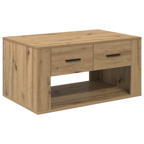 vidaXL Salontafel met lade Artisan Eiken 80 x 50 x 40 cm Bewerkt hout afbeelding2 - 1