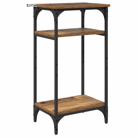 vidaXL Bijzettafel met plank Oud Hout 40 x 30 x 75 cm Bewerkt hout afbeelding2 - 1