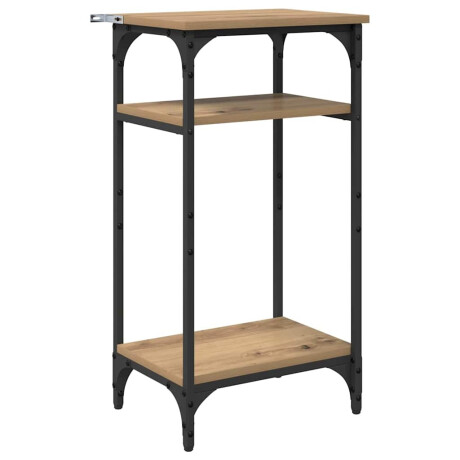 vidaXL Bijzettafel met plank artisanaal eikenkleurig 40 x 30 x 75 cm afbeelding2 - 1