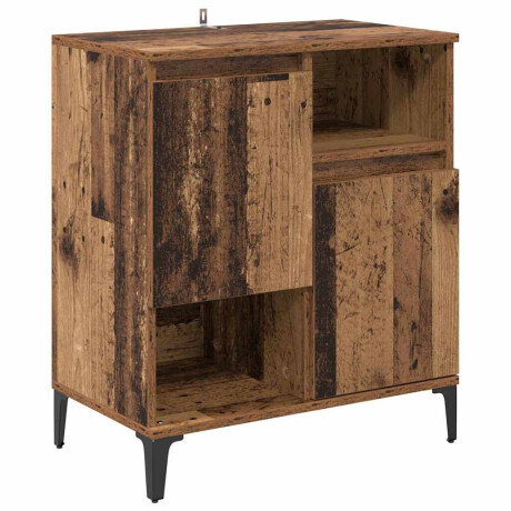 vidaXL Dressoir Oudhout 60 x 35 x 70 cm Bewerkt hout afbeelding2 - 1