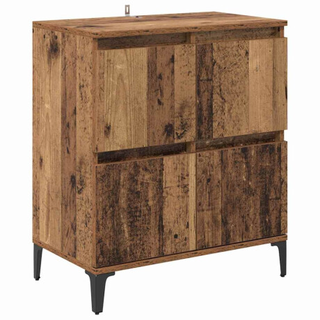 vidaXL Dressoir Oud Hout 60 x 35 x 70 cm Gemonteerd hout en ijzer afbeelding2 - 1