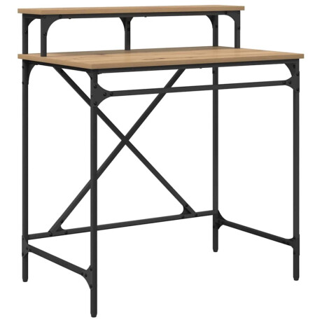 vidaXL Bureau Artisan Eiken 80 x 50 x 90 cm Bewerkt hout afbeelding2 - 1