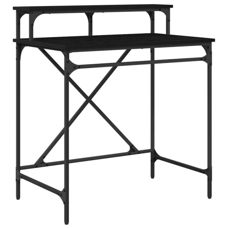 vidaXL Bureau Zwart Eiken 80 x 50 x 90 cm Bewerkt hout afbeelding2 - 1