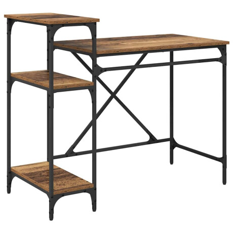 vidaXL Bureau Oud Hout 105 x 50 x 90 cm Bewerkt hout afbeelding2 - 1