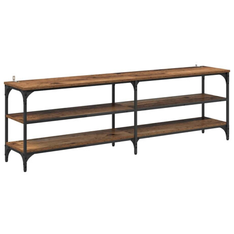 vidaXL TV-kast Oud Hout 160 x 30 x 50 cm Gemonteerd hout en ijzer afbeelding2 - 1