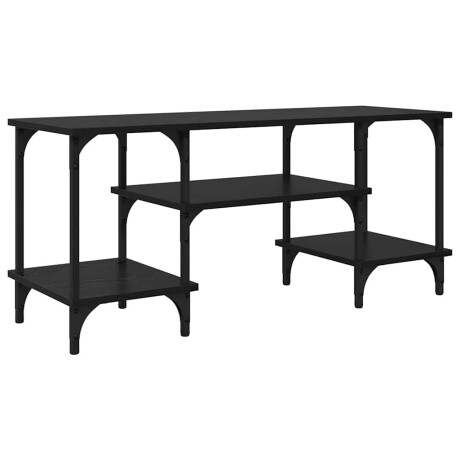 vidaXL TV-kast Zwart Eiken 102 x 35 x 45,5 cm Gemonteerd hout en ijzer afbeelding2 - 1