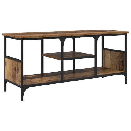 vidaXL TV-kast Oud Hout 100 x 35 x 45 cm Gemonteerd hout en ijzer afbeelding2 - 1
