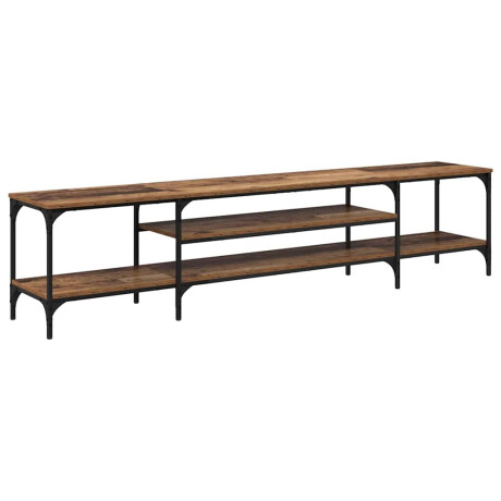 vidaXL TV-kast Oud Hout 201 x 35 x 45 cm Gemonteerd hout en ijzer afbeelding2 - 1