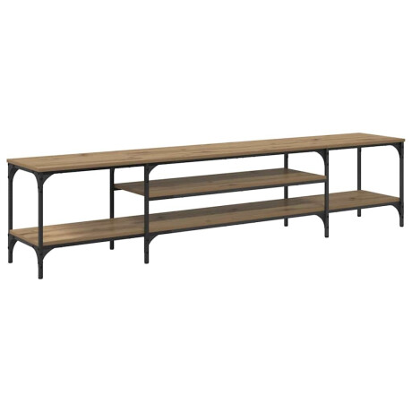 vidaXL TV-kast Artisan Eiken 201 x 35 x 45 cm Gemonteerd hout en ijzer afbeelding2 - 1