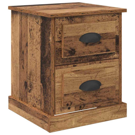 vidaXL Nachtkastje met lade Oudhout 39 x 39 x 47.5 cm Bewerkt hout afbeelding2 - 1
