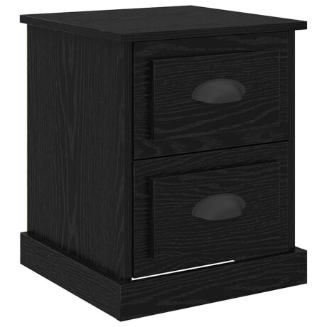 vidaXL Nachtkastje met lade Zwart Eiken 39 x 39 x 47.5 cm Bewerkt hout afbeelding2 - 1