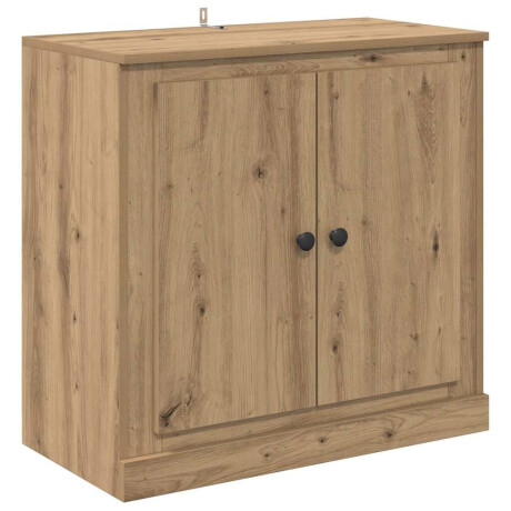 vidaXL Dressoir Artisan Eiken 70 x 35,5 x 67,5 cm Bewerkt hout afbeelding2 - 1