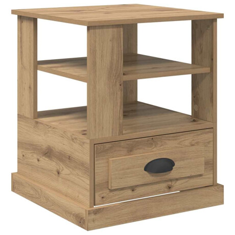 vidaXL Nachtkastje met lade Artisan Eiken 50 x 50 x 60 cm Bewerkt hout afbeelding2 - 1
