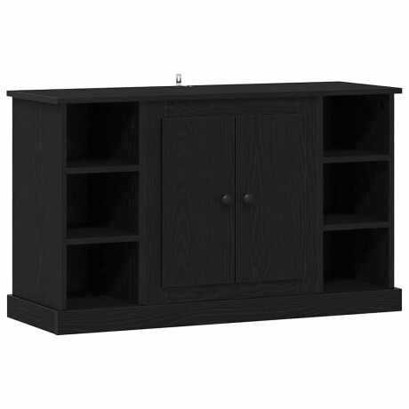 vidaXL Dressoir Zwart Eiken 100 x 35,5 x 60 cm Bewerkt hout afbeelding2 - 1