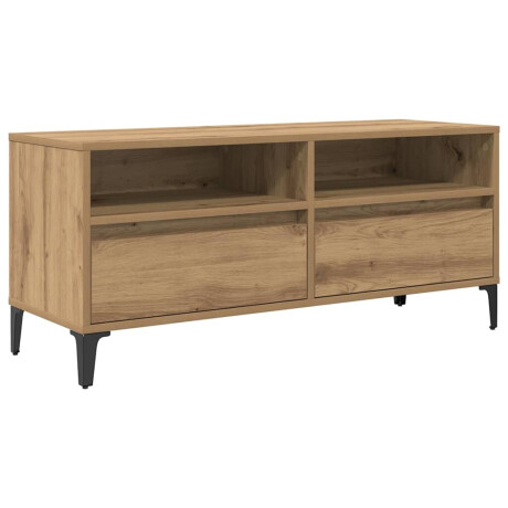 vidaXL TV-kast met lade Artisan Eiken 100 x 34,5 x 44,5 cm afbeelding2 - 1