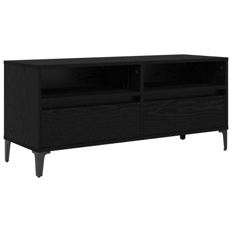 vidaXL TV-kast met lade Zwart Eiken 100 x 34,5 x 44,5 cm afbeelding2 - 1