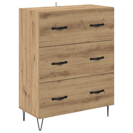 vidaXL Dressoir met lade Artisan Eiken 69,5 x 34 x 90 cm afbeelding2 - 1