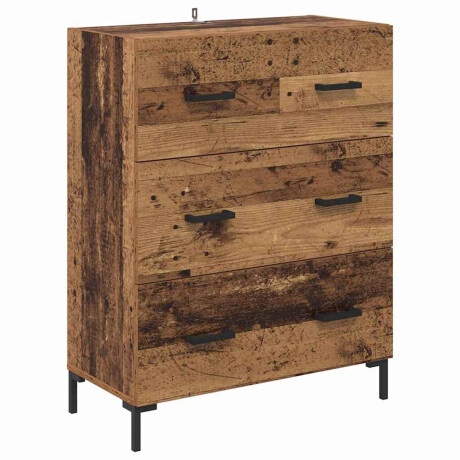 vidaXL Dressoir Oud Hout 69,5 x 34 x 90 cm Gemonteerd hout en ijzer afbeelding2 - 1