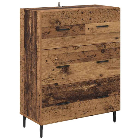 vidaXL Dressoir Oud Hout 69,5 x 34 x 90 cm Gemonteerd hout en ijzer afbeelding2 - 1