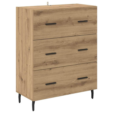 vidaXL Dressoir met lade Artisan Eiken 69,5 x 34 x 90 cm afbeelding2 - 1