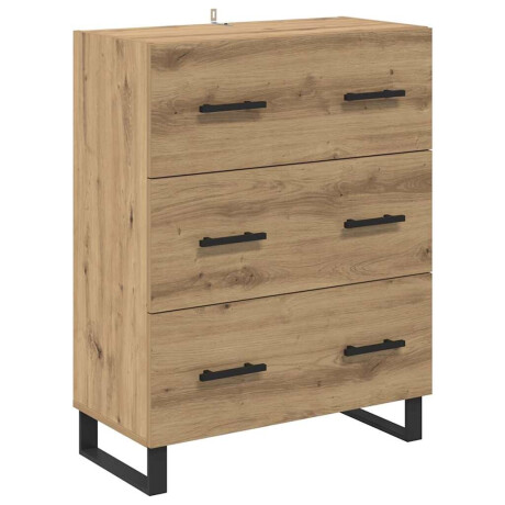 vidaXL Dressoir met lade Artisan Eiken 69,5 x 34 x 90 cm afbeelding2 - 1