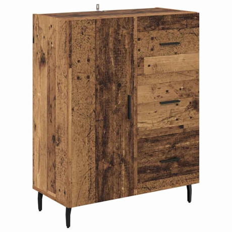 vidaXL Dressoir Oud Hout 69,5 x 34 x 90 cm Gemonteerd hout en ijzer afbeelding2 - 1